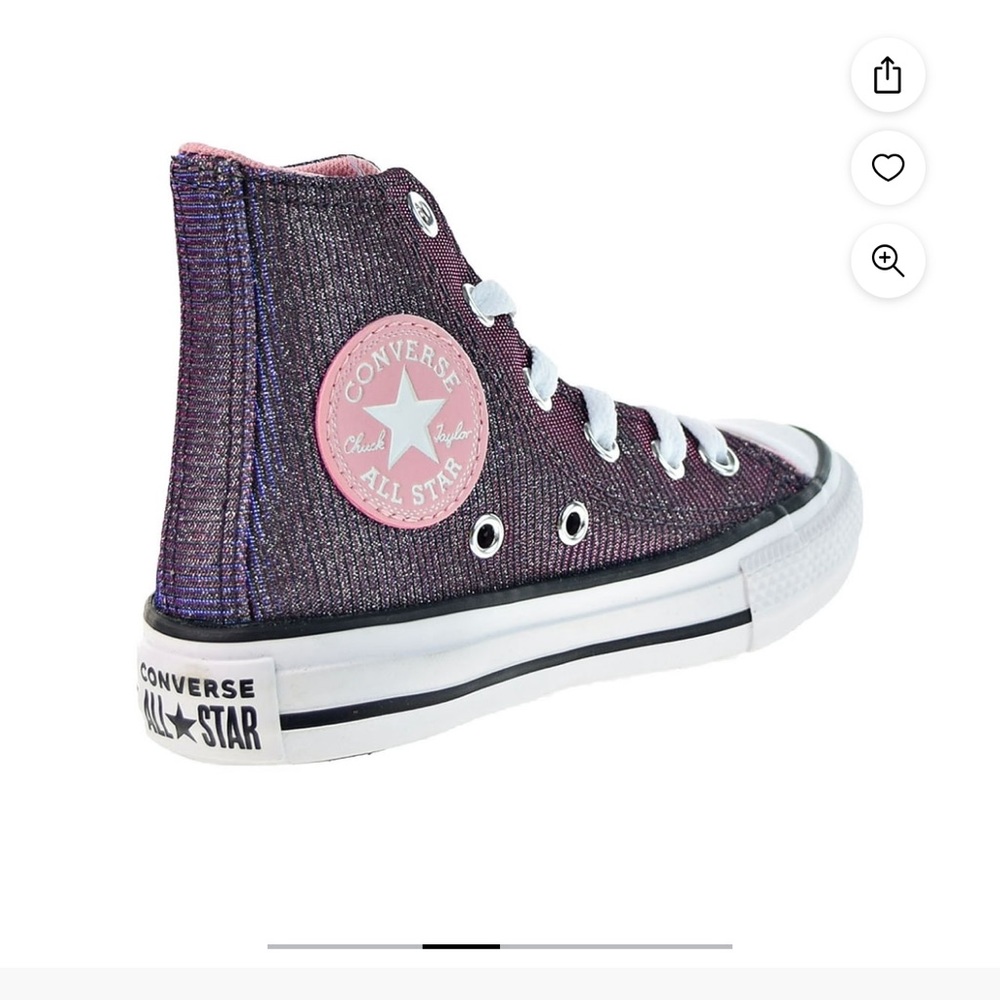 Girls Purple Converse Chick Taylor All Star, Size 11